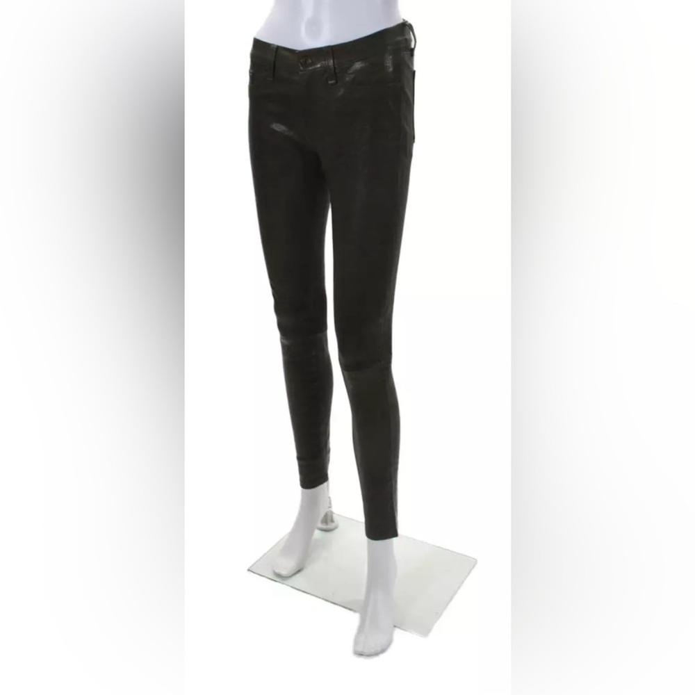 RAG AND BONE LEATHER LEGGINGS SKINNY JEANS BLACK 28 4 6 LIKE NEW  PANTS STRETCH